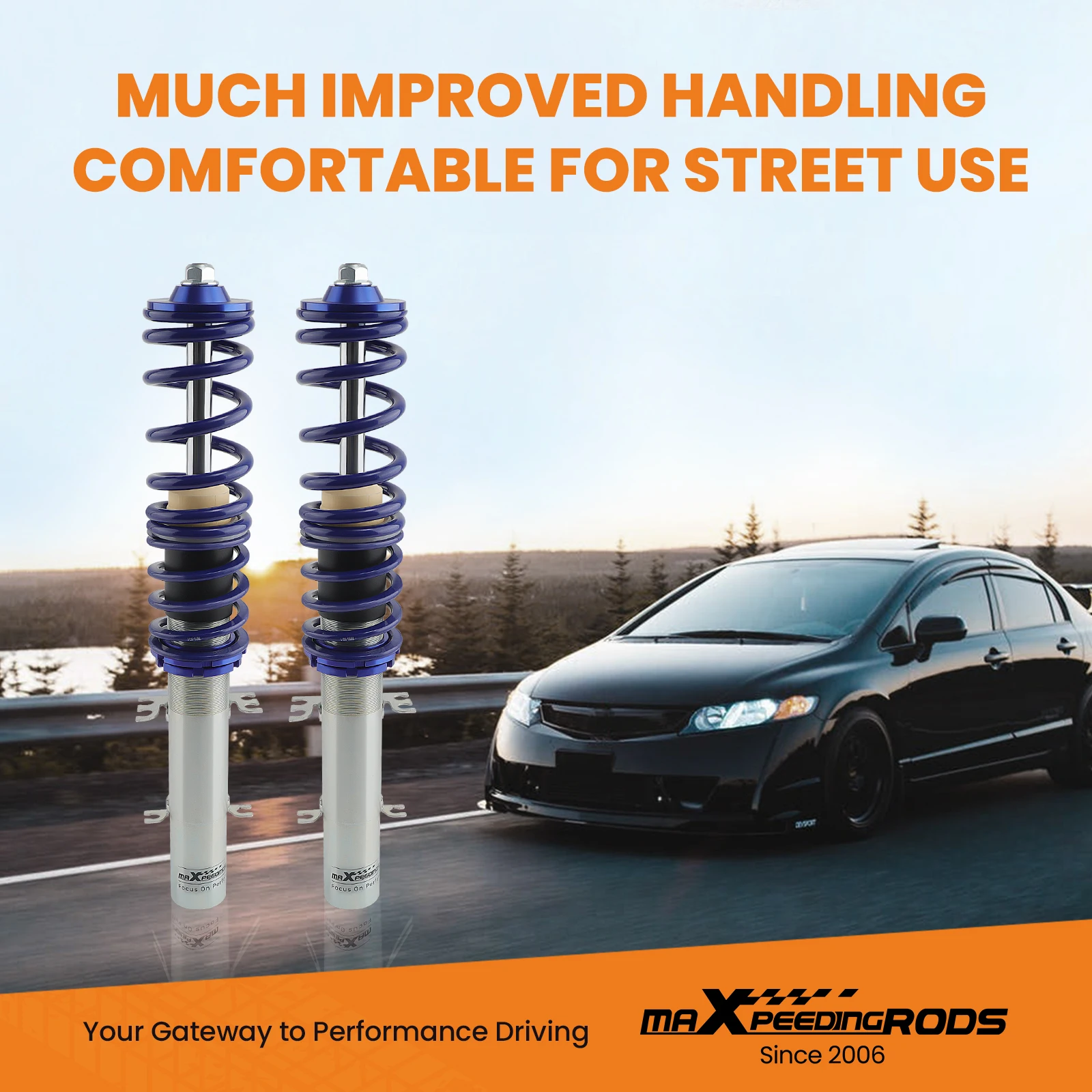 Street Coilovers Coil Spring Suspensions for VW Golf MK4 MK IV 1J1 FWD 1998-2007 Coilovers Shocks Struts