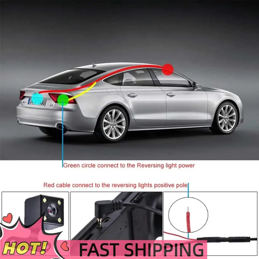 5 Pin HD Color Image Video Camera Wide Angle Reverse Video Camera Night Vision Video Rear View Camera with Extension Cable