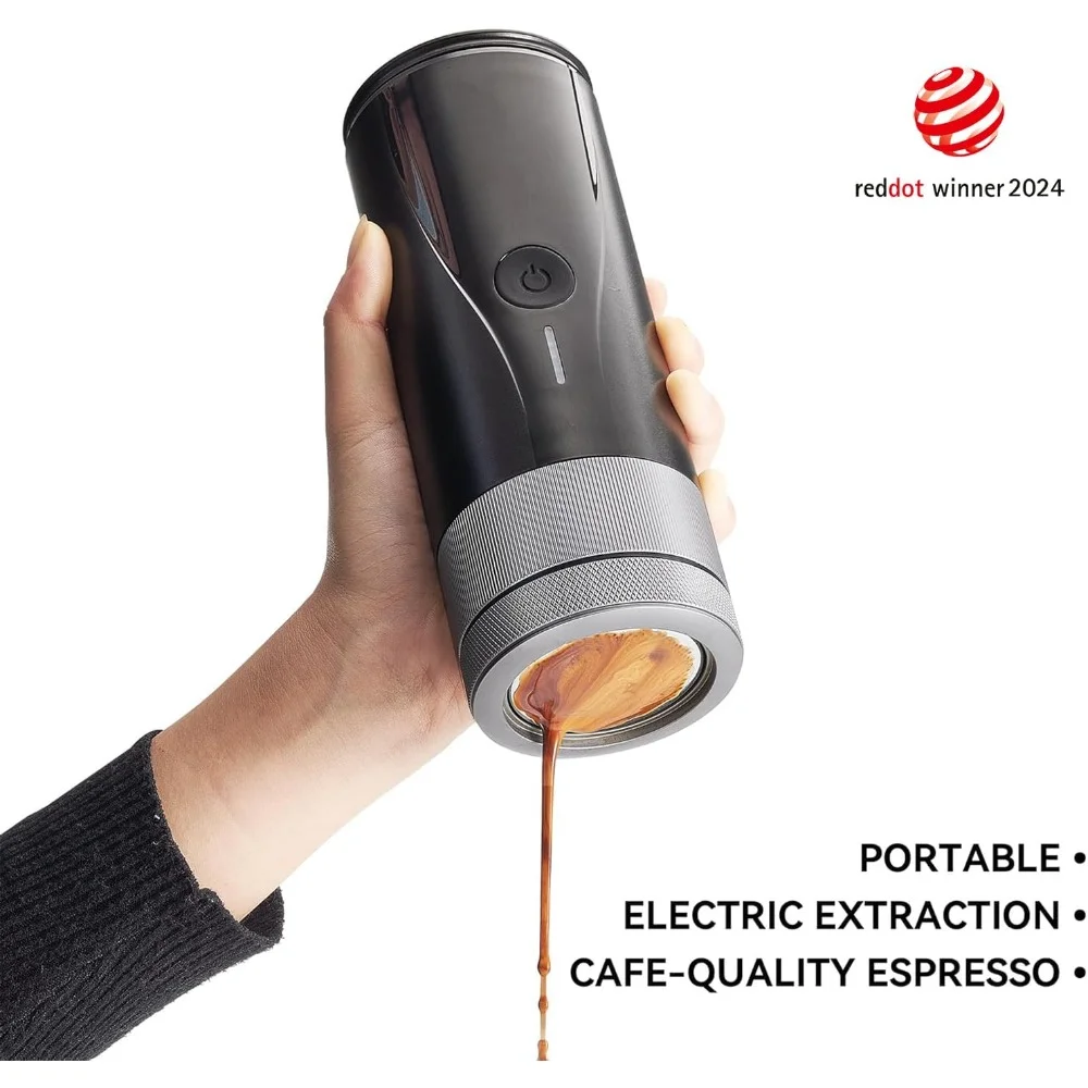 Macchina per caffè Espresso portatile PRO, macchina per caffè speciale autoriscaldante Pro-level, caffettiera elettrica professionale da viaggio piccola