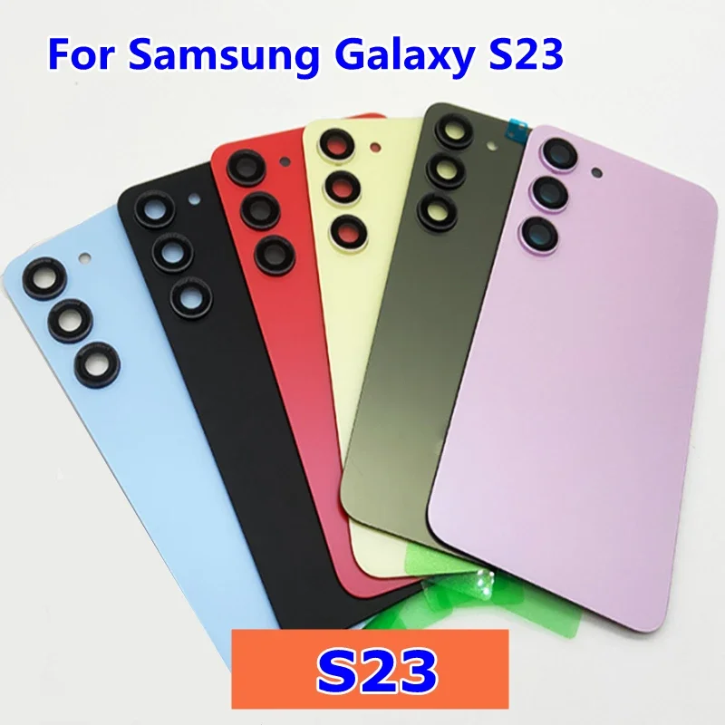 New Battery Back Cover For Samsung Galaxy S23 Battery Back Cover Glass Back Door With Camera