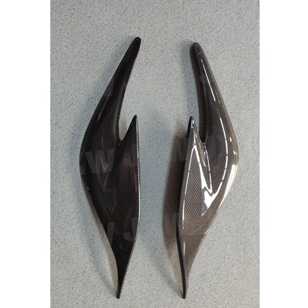 

JCHEY for Toyota Prius ZW30 JDM 2012-2015 Carbon Fiber Car Front Eyelid Bumper Lamp Eyebrow Trims Headlight Eyebrow Cover
