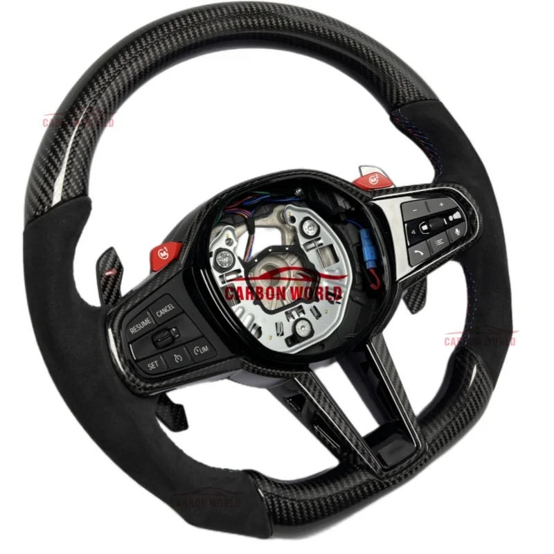 مناسبة لسيارات BMW CS G11G12 G30 G31 G32 G38 G20 G29 G22 G21 G80 G81 G82 عجلة قيادة رياضية مخصصة من ألياف الكربون