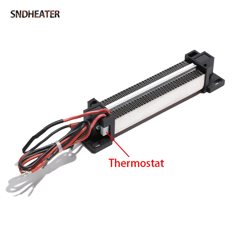 SNDHEATER 220V Elektrisches PTC-Keramik-Heizelement 200W 250W 300W Aluminiumgehäuse Heißluft-Trockenheizgerät mit Temperaturregelung