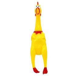 1pcs 17cm Screaming Chicken Squeeze Sound Toy Pets Dog Toys Product Shrilling Decompression Tool Squeak Vent chicken