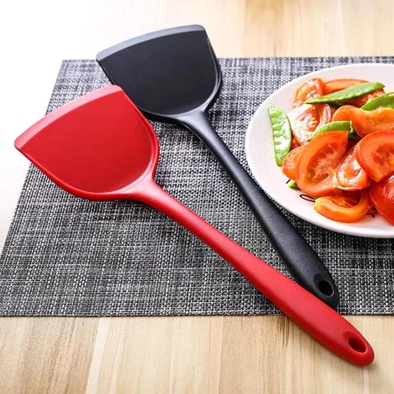 Silicone Cooking Leakage Spatula Heat Resistant Cooking Spatula Non-stick Small Shovel Home Kitchen Cooking Utensils Shovel 1pcs