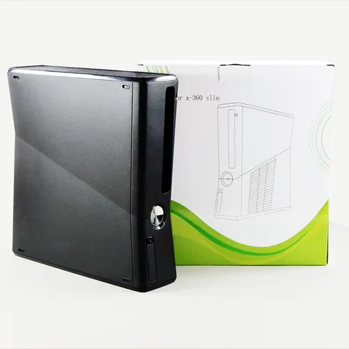 Carcasa de repuesto superior e inferior para Xbox 360 Slim, carcasa completa para Xbox360, negra, con juego de botones