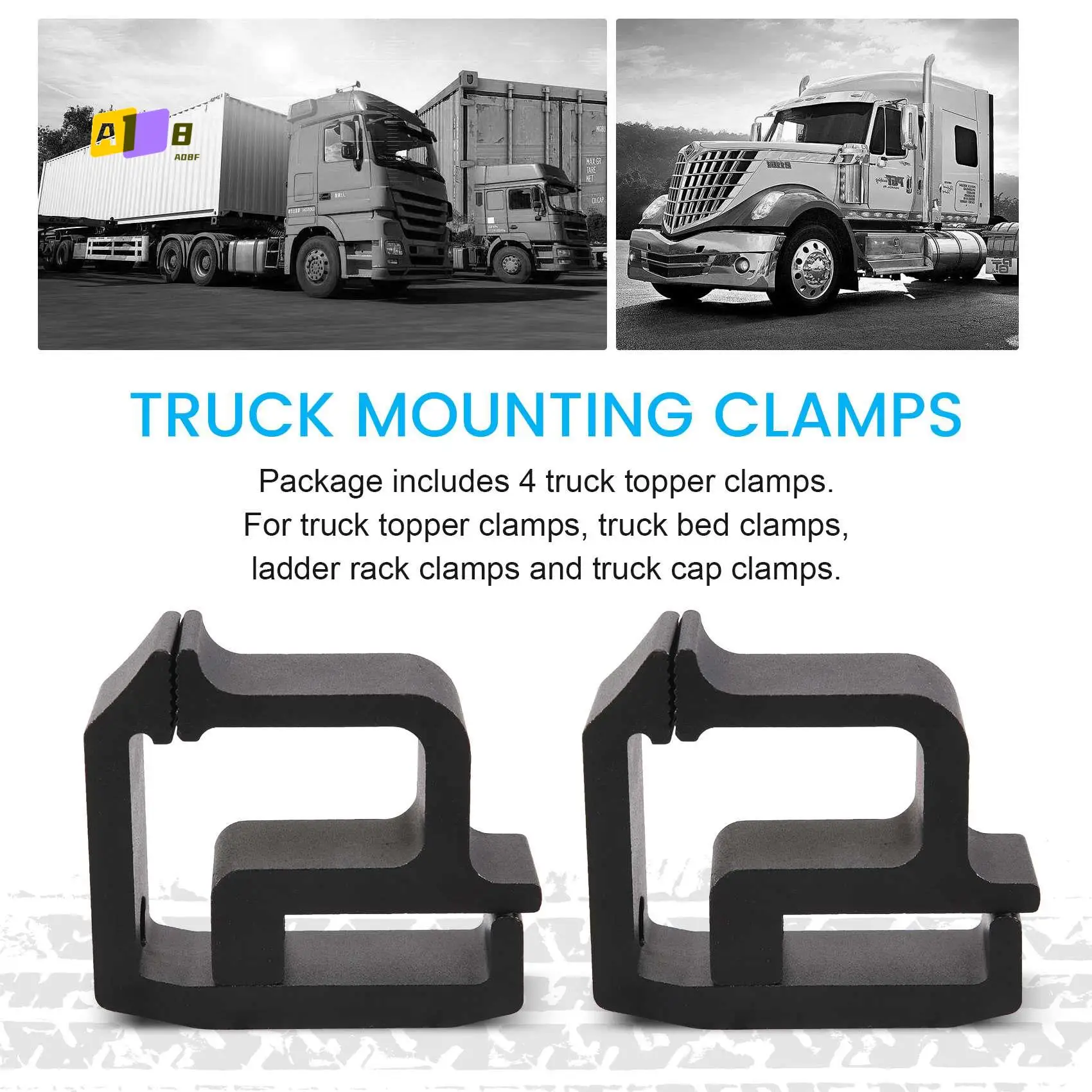 

A08F-4 Pack Truck Topper Clamps Mounting Clamps Truck Cap Clamps, Truck Bed Clamps And Canopy Clamps