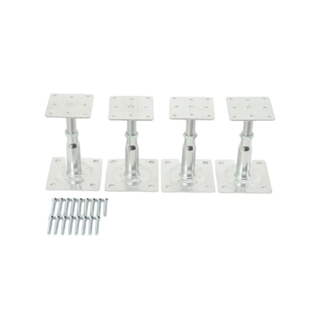 For Garden Fences Deck Height Adjuster Post Base Plate For Outdoor Projects Adjustable Support Bracket Rust Resistant Coating