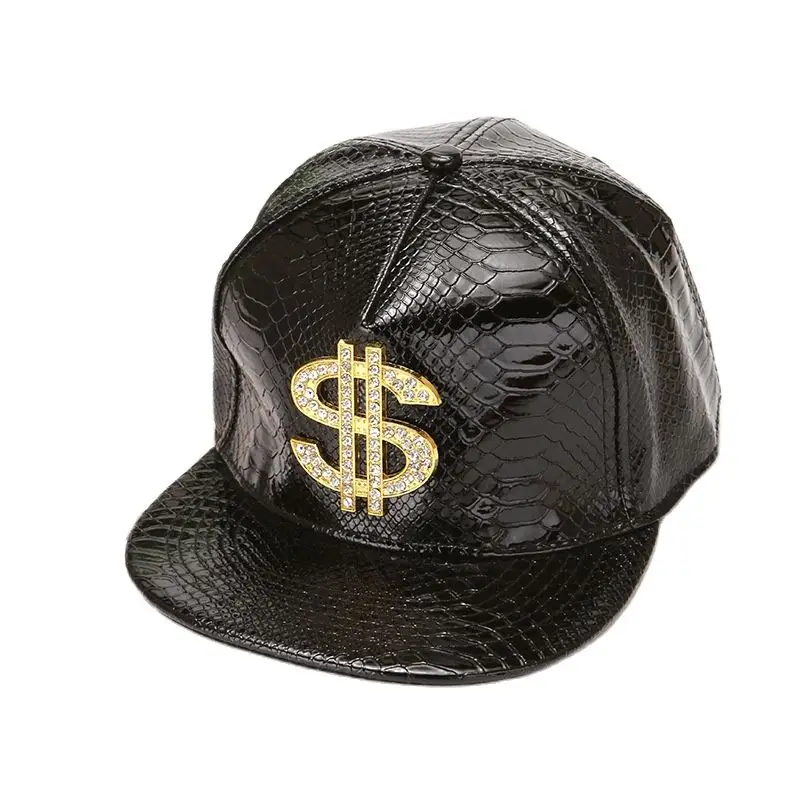 Doitbest Metal Brand male Baseball Cap hip-hop cap leather Skull Dollar Europe female Snapback Hats gorras for Men Women