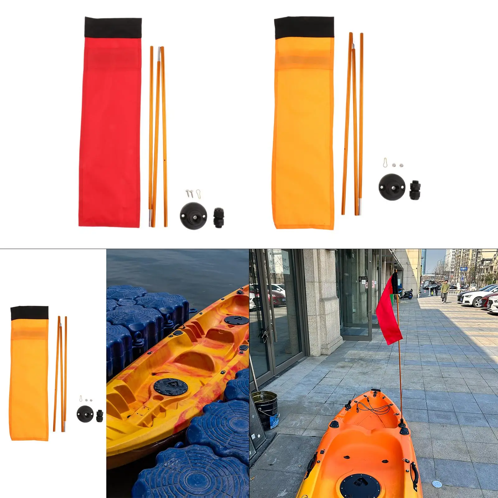 

Комплект для повышения видимости на каяках: полный набор с флагштоком, прочным и устойчивым основанием для каяков, каноэ, динги и надувных лодок