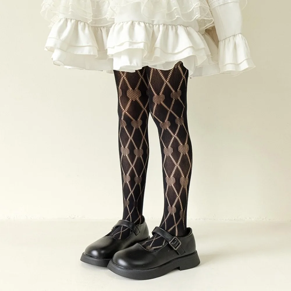 

New Mesh Pantyhose Stretch Thin Stocking Anti Insect Embroidery Tights Princess