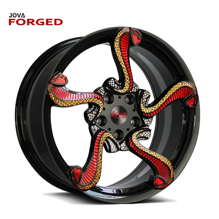 

Special Rims With Dragon Forged Aluminum Wheel Golden Yellow Car Wheels