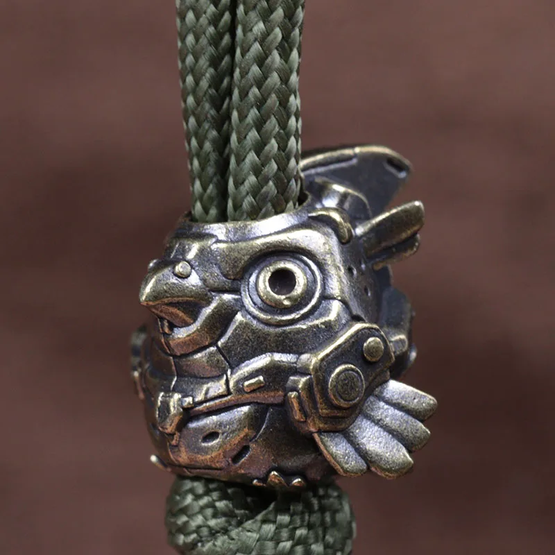 Mechanical Bird Brass Knife Beads EDC Outdoor Paracord Handmade DIY Bracelets Accessories Umbrella Rope Woven Lanyard Pendants 