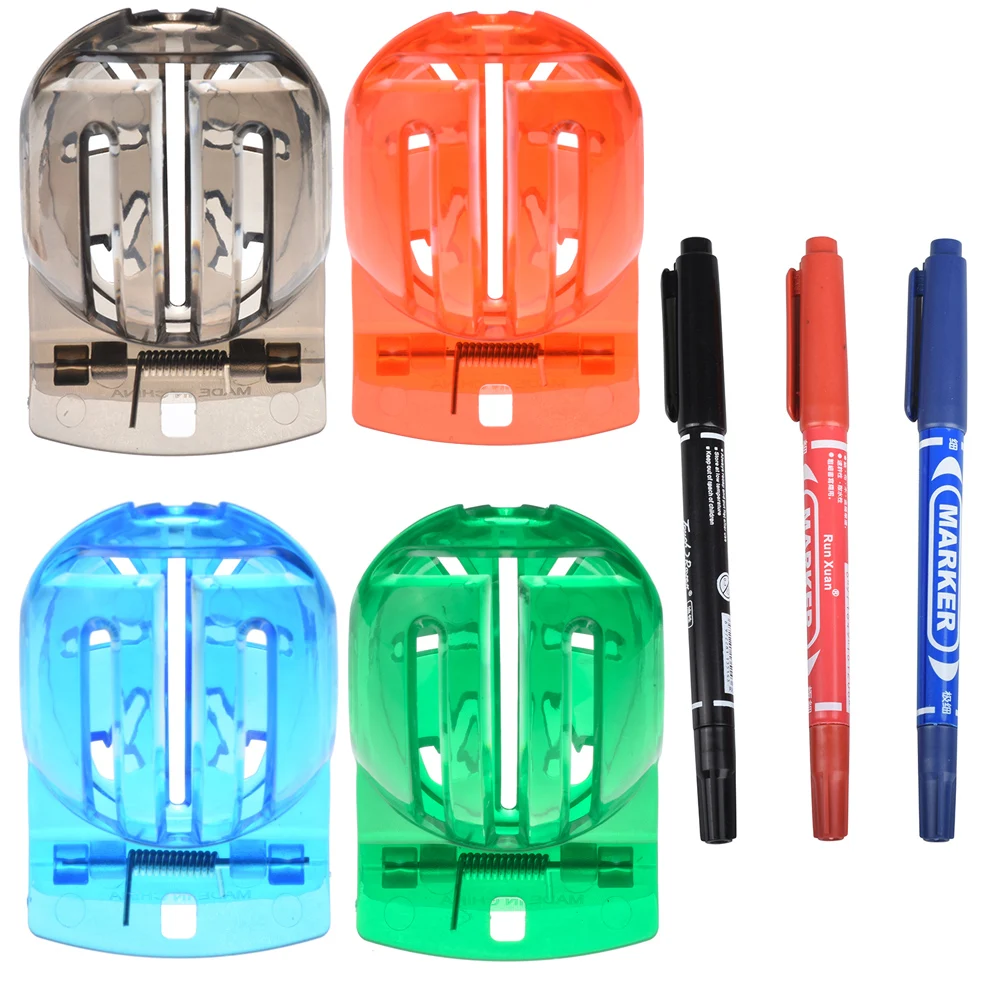 Professional Golf Ball Line Marker & Alignment Tool Set with 3 Pens - Triple Line Template for Accurate Putting