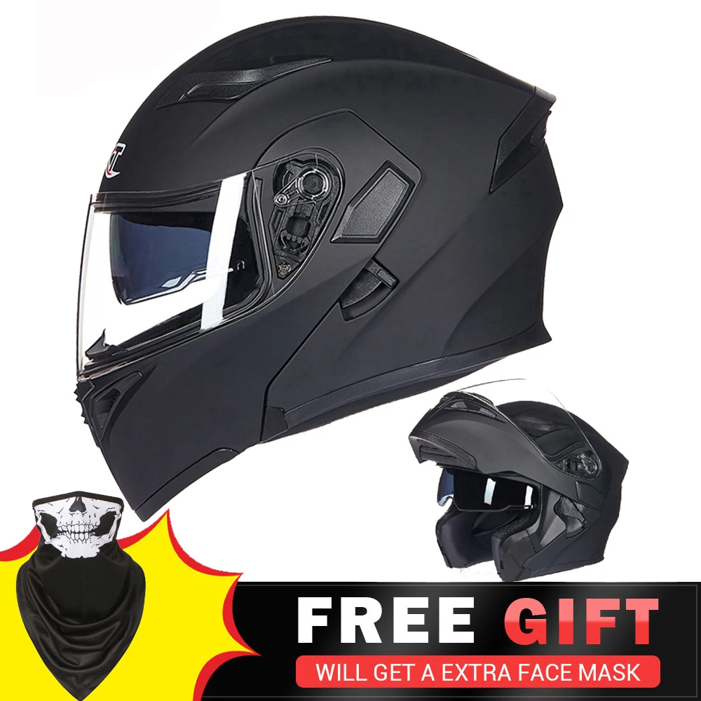 

GXT Helmet Motorcycle Flip Up Motocross Riding Helmets Doublel Lens Casco Moto Motorcycle Capacete Accesorios Para Moto DOT