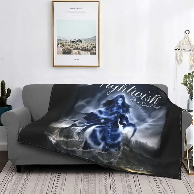 Nightwish Ghost Love Score Muisic Blanket Soft Bedroom Nap Blanket Sofa Dedicated Home Decotation