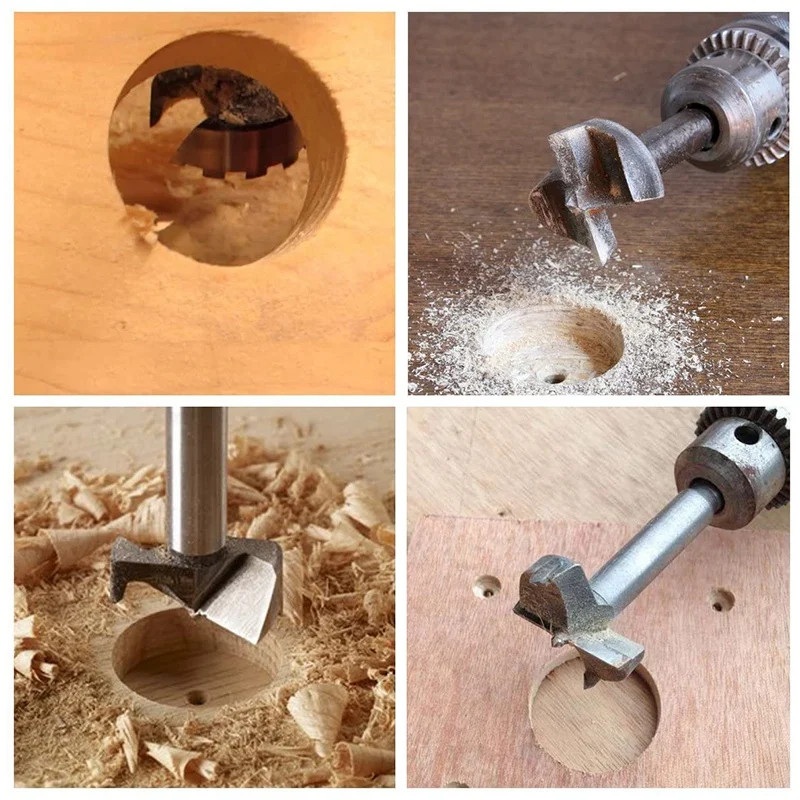 Set di punte da trapano Forstner da 10 pezzi Set di seghe a tazza noiose per legno Taglierina per la lavorazione del legno per compensato in plastica di legno 15mm-60mm