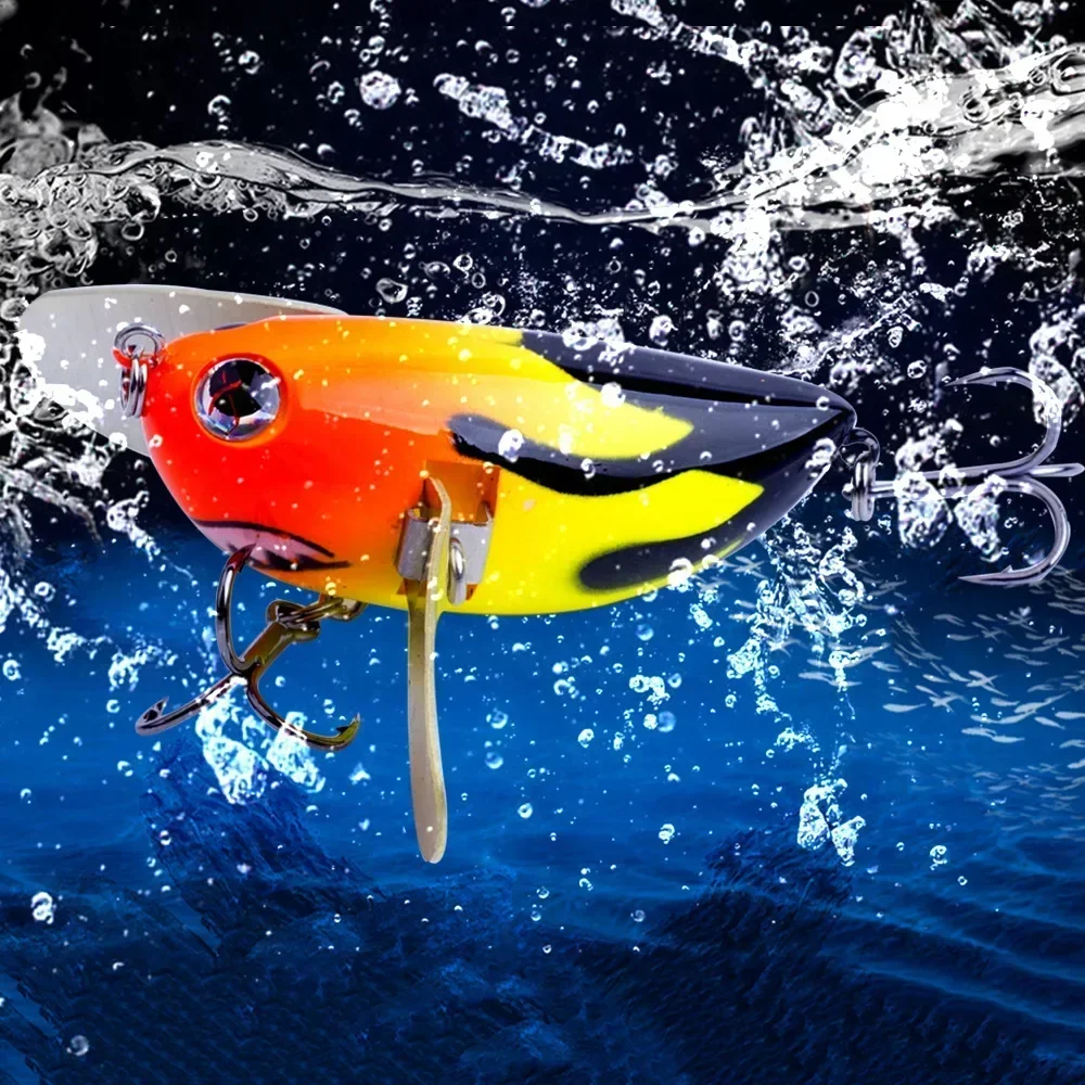 58mm/12.5g Bionic Cicada Fishing Lure Topwater Popper Perch Insect Lure Lifelike Bee with Two Metal Spoon Wings Wobblers Bait