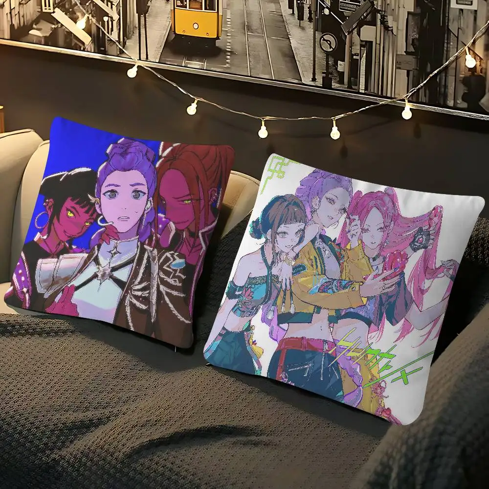 KPop شيطان الصيادين شخصية وسادة غطاء غبار غرفة نوم الاطفال حزب الديكور المخدة عيد ميلاد الأطفال هدية