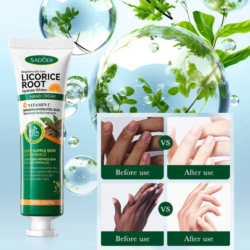 Licorice Hand Cream Moisturizing Brightening Smoothing Hand Skin Preventing Dryness Cracking Nourishing Autumn Winter Hand Cream