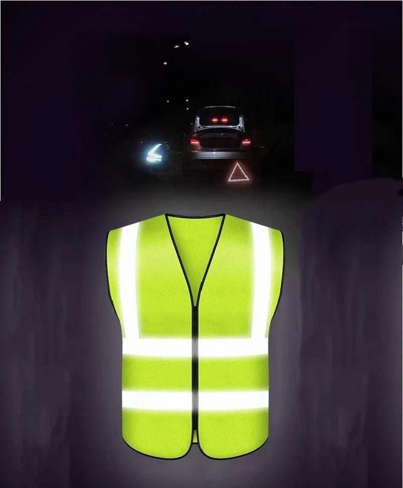 Breathable Rflective Vest Traffic Safety Vest Multi-pocket for Railway Workers Miners Builders Racing Running in Summer