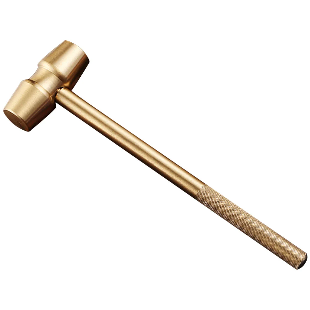 Exquisite Brass Hammer Decor Mini Statue Vintage Craft Desktop Toy Smooth Comfortable Touch Lasting Material Space