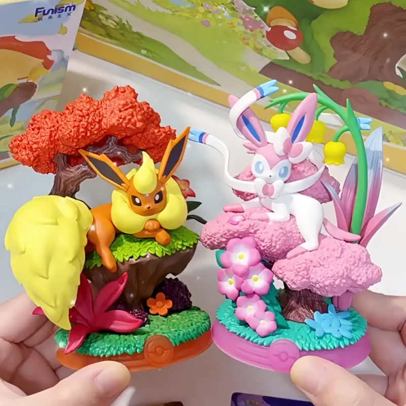 New Arrival Funism Pokemon Eevee Series V3 Blind Box Trendy Toys Desktop Decoration Figurine Figurine Christmas Birthday Gifts