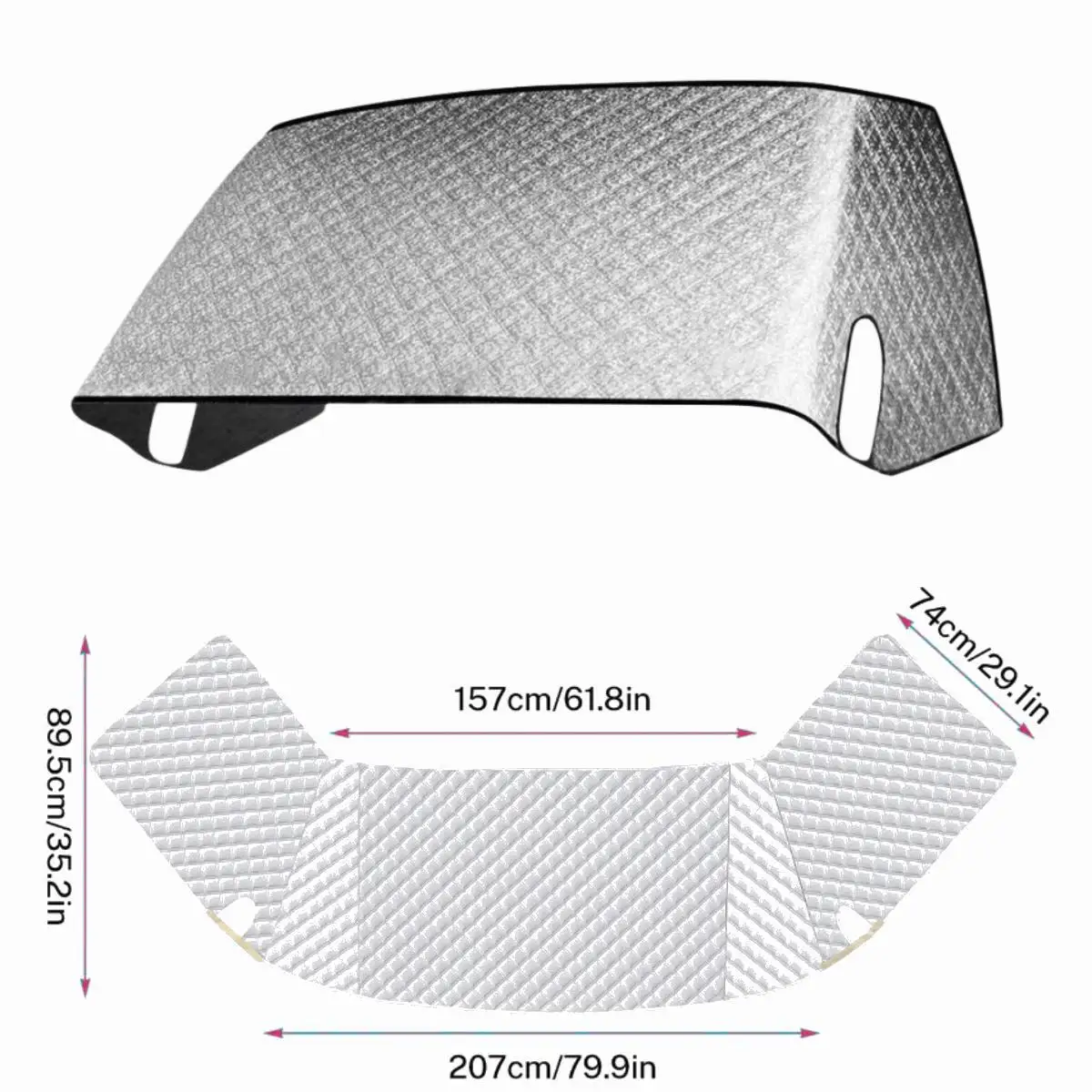 RV Windshield Window Snow Cover for Class C Ford E450 1997-2024 Motorhome, Windshield Cover for Ice and Snow RV Front Window Sun
