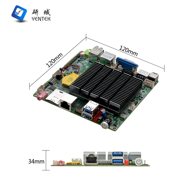 Scheda madre con processore X86 J4125 DDR4 HD VGA LVDS 2 LAN 2 COM 6 USB Pos Ops Fanless Nano Itx Scheda madre industriale