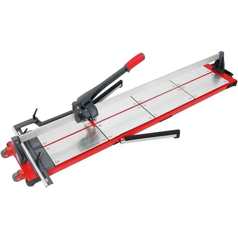 48Inch Large Format Tile Manual Tile Cutter with Transport Handle and Wheels, 10 Ball Bearing inside, Ergonomic Handle 8102G-2