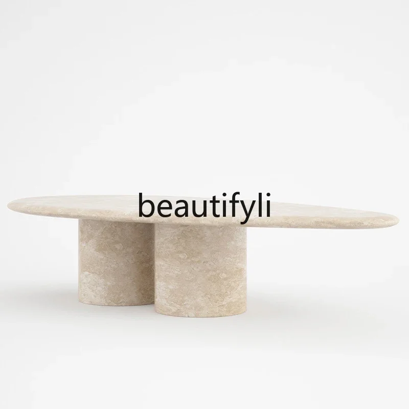 

xqqNordic cave stone coffee table wabi-sabi wind creative living room special-shaped modern simple light luxury coffee table