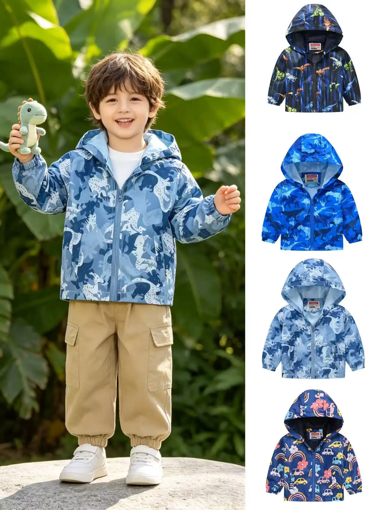 Spring and Autumn Style Jacket, Printed for Boys and Girls, Fashionable and Versatile, Suitable for Children Aged 1-7T