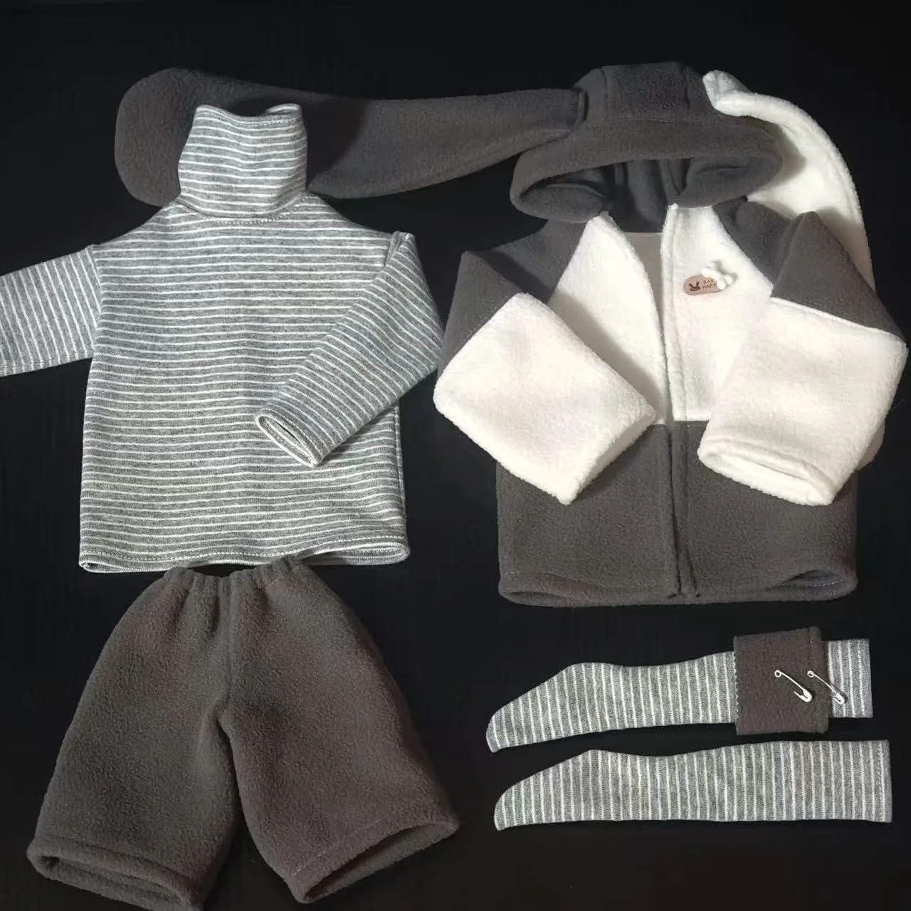 BJD doll clothes suitable for 1/4 1/6 size winter suit clothes set doll accessories (4 points)