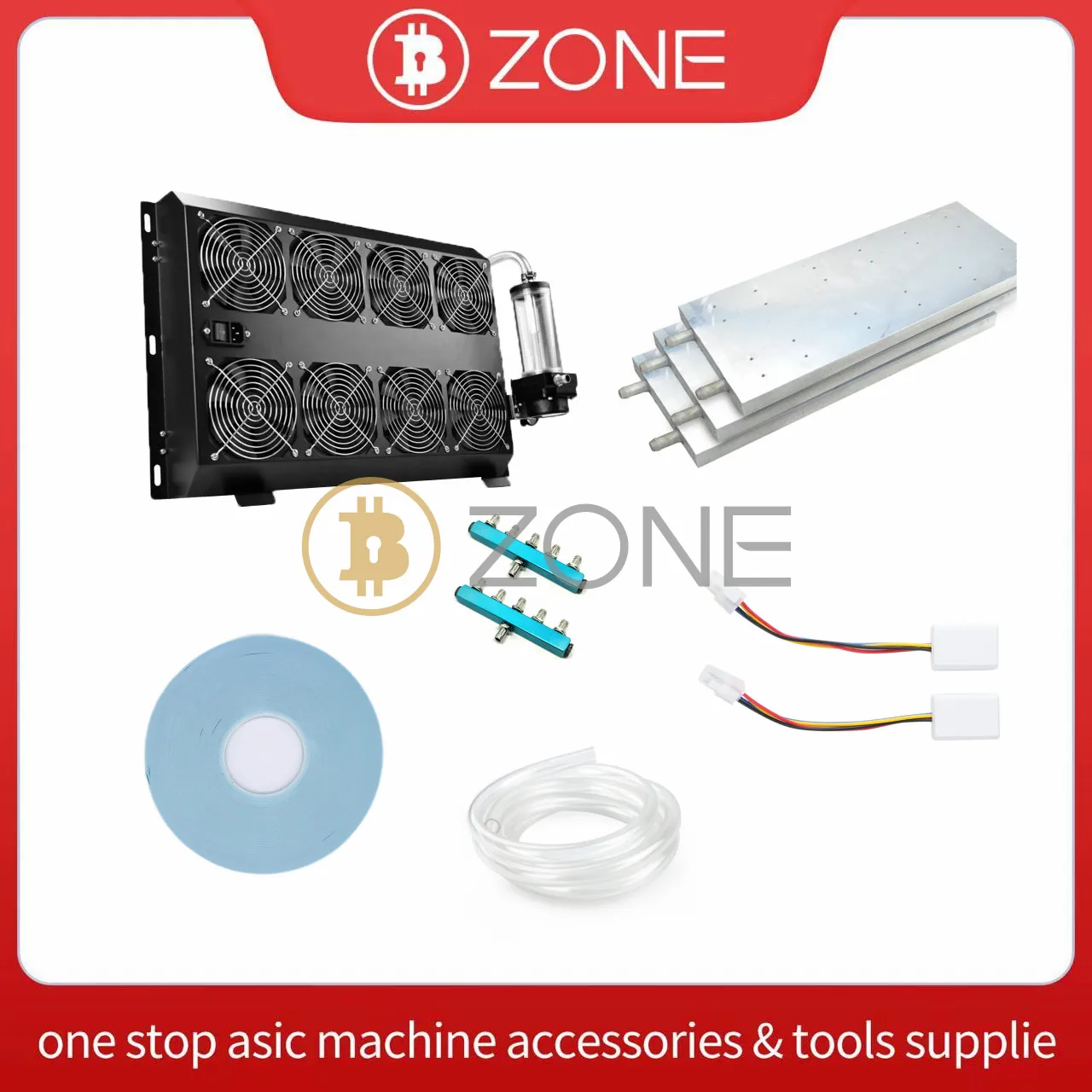 Newest Hydro Cooling Upgrade Kit For Whatsminer M20s M21s M30s M31s M50 M50s BTC BCH Miner Water Cooled Plate With Radiator Set