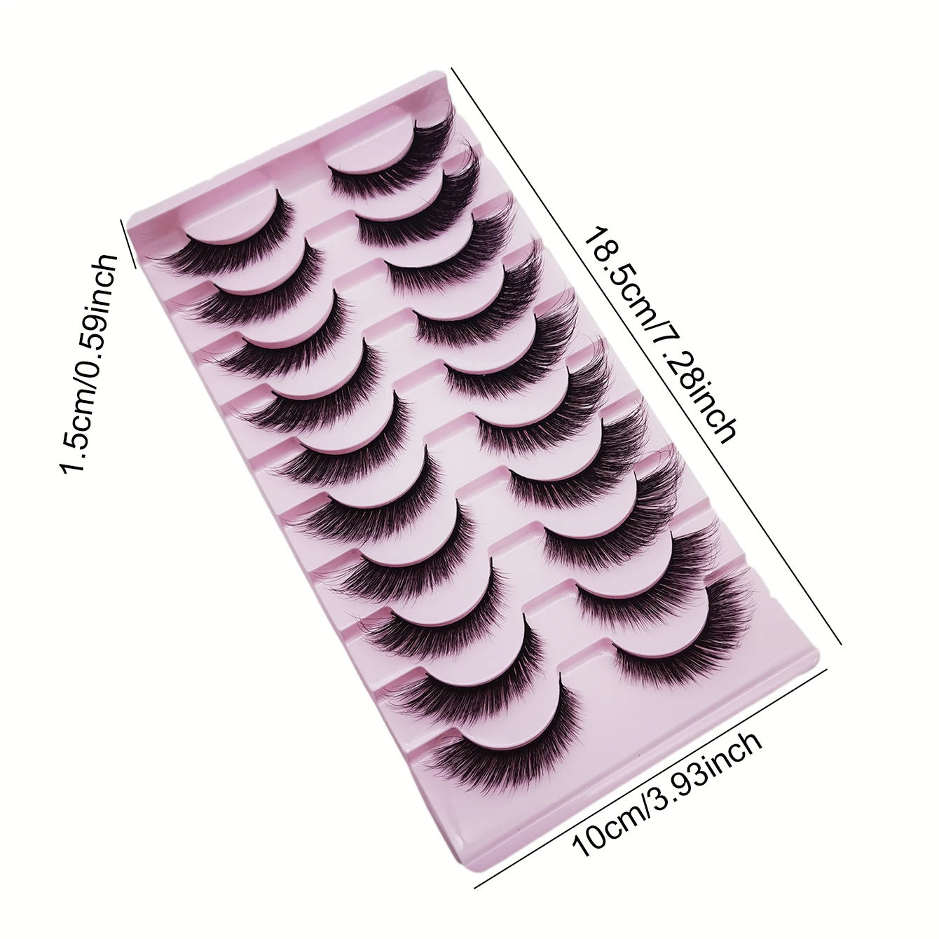 10 paia di extension per coda di mango da 0,63 pollici Ciglia finte angelo soffici Aspetto naturale e bello