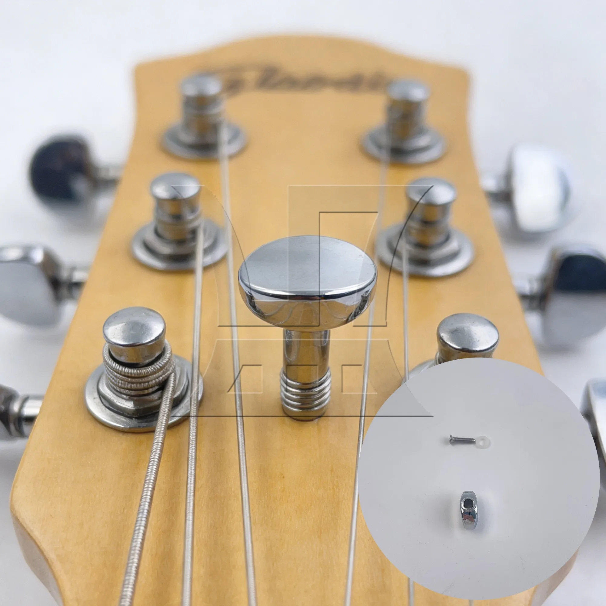 

Yibuy 1pc Guitar String Tuning Peg Button Round Head Alloy Chrome For Guitar Repair Replacement