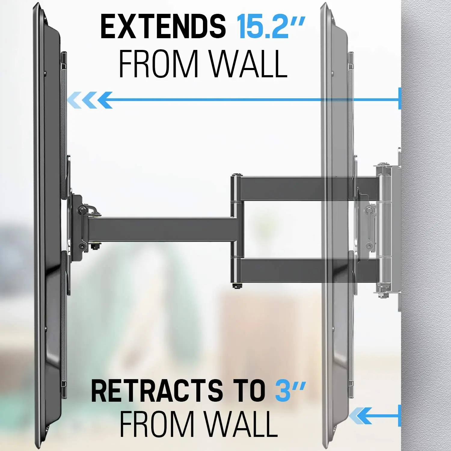 Wall Mount Swivel and Tilt, T-Bracket with Articulating Arm Made/Sold