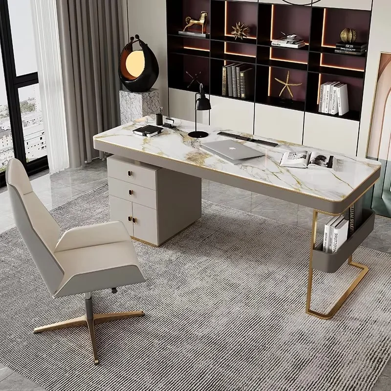 Designer Manager Modern Office Desks Luxury Storage Drawers Large Standing Desk Laptop Organizer Scrivania Office Furniture