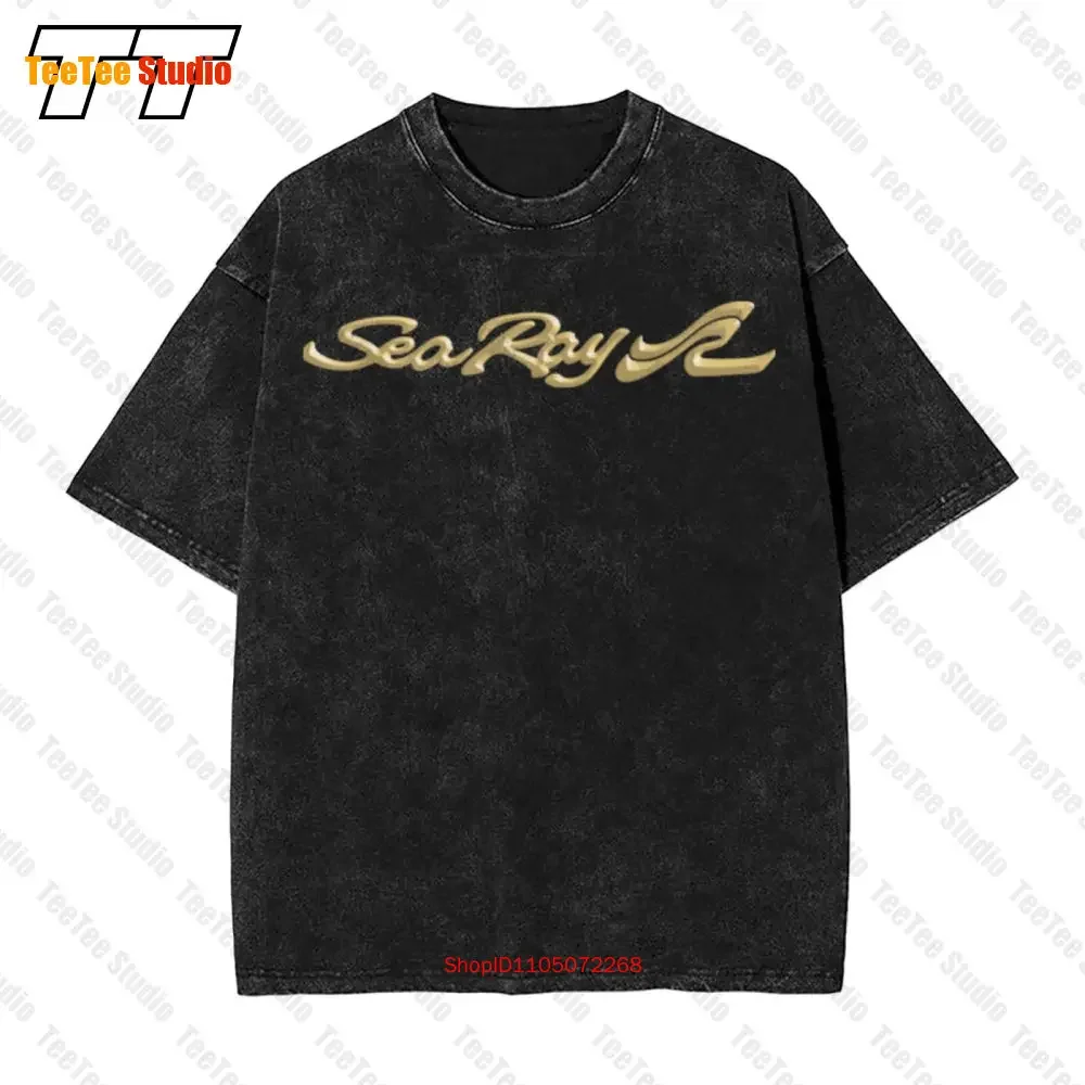 Searay Logo Power Boats Yacht Men'S Black Vintage Oversized T-Shirt Size S M L Xl 2Xl New U36F