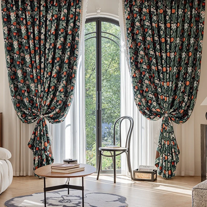 

Французские легкие роскошные шторы для гостиной в стиле кантри, универсальные шторы, современные простые кружевные плотные шторы для спальни