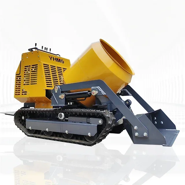 Portable 300L Concrete Mixer Machine with Pump, Mobile Cement Mixing Equipment for Construction & Building Site Working