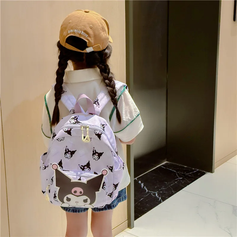 Borsa Sanrio zaino Cinnamoroll zaino bambini carino Kuromi studente borse a tracolla ad alta capacità per bambini regali per bambini