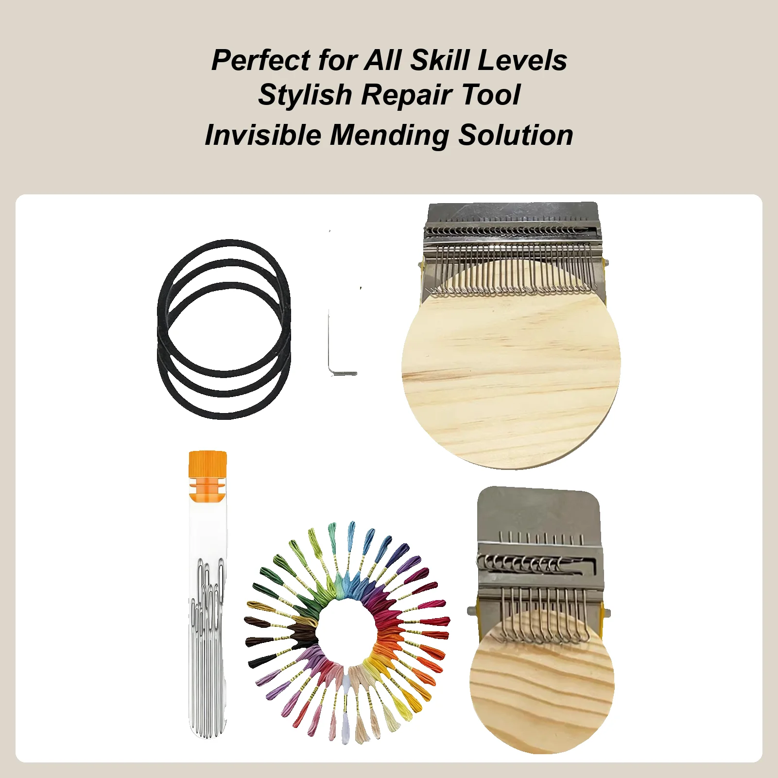 

Набор для вязания и штопки: портативные инструменты для ремонта с крючками для джинсов, набор для вязания и штопки для мужчин, женщин, мам, начинающих, портных и дизайнеров