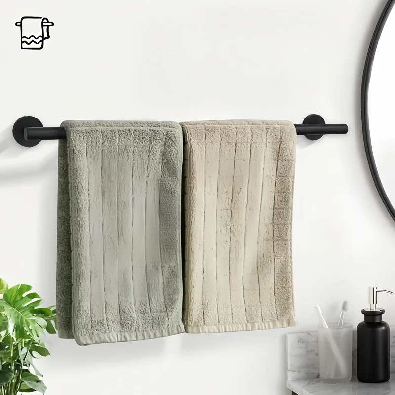 مجموعة أدوات الحمام المكونة من 5 قطع مثبت على الحائط الفولاذ المقاوم للصدأ شريط المناشف حلقة المناشف حامل ورق التواليت هوك اكسسوارات الحمام #4