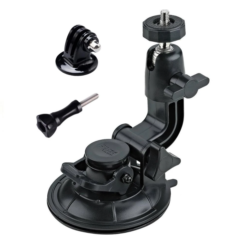 9CM Car Suction Cup Universal Phone Holder Adjustable 1/4 Adapter For GoPro 12 11 10 Insta360 Osmo Action 4 3 Smart phone Camera