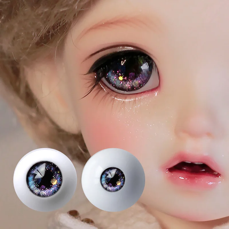 BJD doll eyeball suitable for 1/3 1/4 uncle size cute bjd eyeball 10mm 12mm 14mm 16mm 18mm flash pupil doll accessories