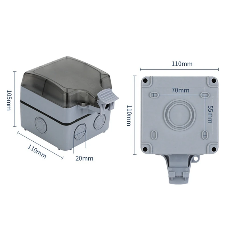 

IP66 Outdoor Extension Lead 16A Rainproof Charging Socket EU PlugJAS
