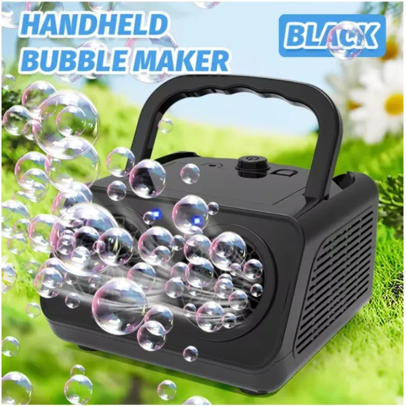 Automatic Bubble Machine Upgrade Bubble Blower with 2 Fans 20000+ Bubbles Per Minute Bubbles for Kids Portable Bubble Maker Ope