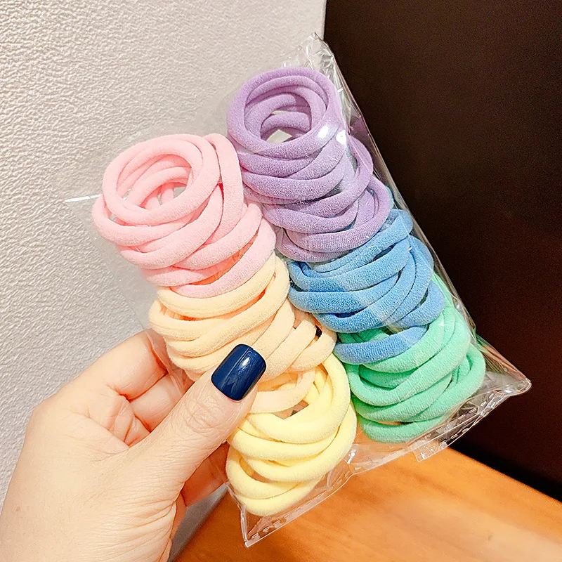 Anti-Slip Scrunchie Hair Tie 50 PCS Women Seamless Elastic Hairband for Running Daily Non-Damage Hair image 4