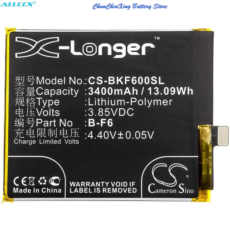 3400mAh Battery B-F6 for BBK/VIVO V1821,VIVO NEX,VIVO Nex Dual Display